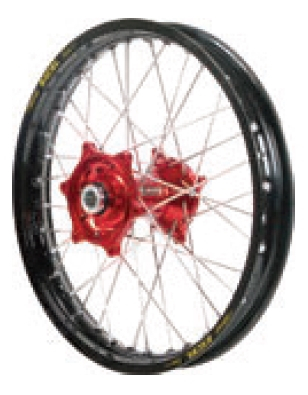 Dubya - Dubya MX Front Wheel with DID DirtStar Rim - 1.60x21 - Red Hub/Black Rim - 70-4172RB