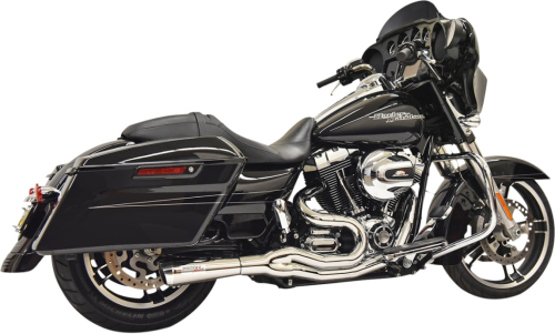 Bassani Manufacturing - Bassani Manufacturing Road Rage II 2-Into-1 Mid-Length Exhaust System - Chrome - 1F61C