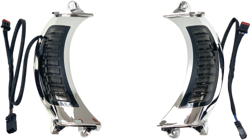Letric Lighting Co. - Letric Lighting Co. Fairing Vent Turn Signals - Chrome - LLC-5CR-TS