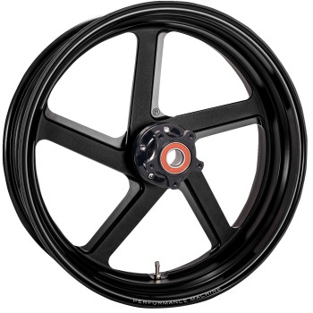 Performance Machine - Performance Machine One-Piece Aluminum Front Wheel (Dual Disc) - 17in.x3.50in. - Pro-AM Black Ops - 12027706RPROSMB