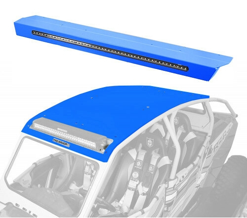 Pro Armor - Pro Armor Aluminum Roof with Light Bar Pocket and Integrated Rear Light Bar - VooDoo Blue - P144R124VB