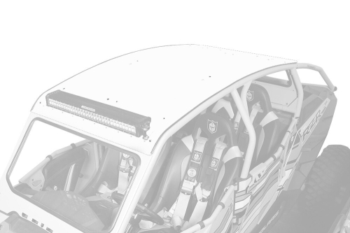 Pro Armor - Pro Armor Aluminum Roof with Light Bar Pocket - Matte White - P144R121MW