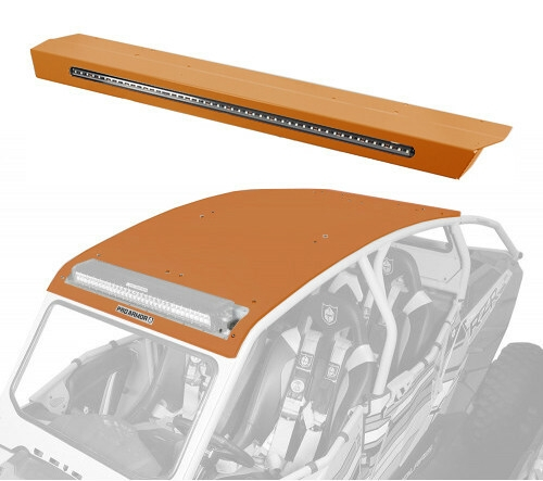 Pro Armor - Pro Armor Aluminum Roof with Light Bar Pocket and Integrated Rear Light Bar - Orange Rust Metallic - P144R124ORM