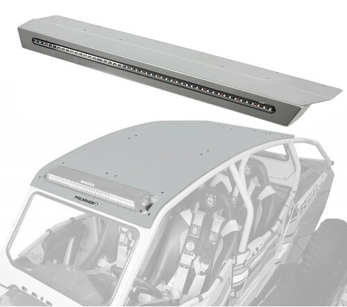 Pro Armor - Pro Armor Aluminum Roof with Light Bar Pocket and Integrated Rear Light Bar - Sparkle Silver Metallic - P144R124SSM