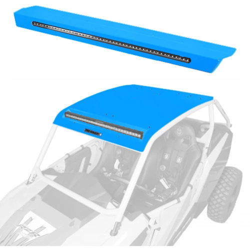Pro Armor - Pro Armor Aluminum Roof with Light Bar Pocket and Integrated Rear Light Bar - Sky Blue - P141R124SB