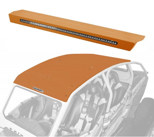 Pro Armor - Pro Armor Aluminum Roof with Integrated Rear Light Bar - Orange Rust Metallic - P144R123ORM
