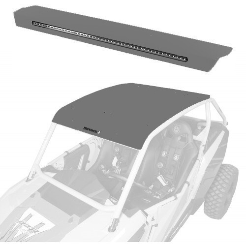 Pro Armor - Pro Armor Aluminum Roof with Integrated Rear Light Bar - tealth Gray - P141R123SG