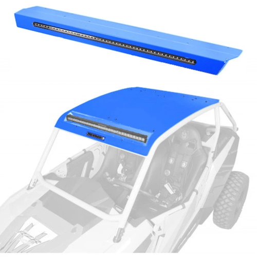 Pro Armor - Pro Armor Aluminum Roof with Light Bar Pocket and Integrated Rear Light Bar - VooDoo Blue - P141R124VB