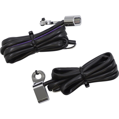 Drag Specialties - Drag Specialties LED Handlebar Marker Lights - Chrome - Smoke Lens - 2040-2787