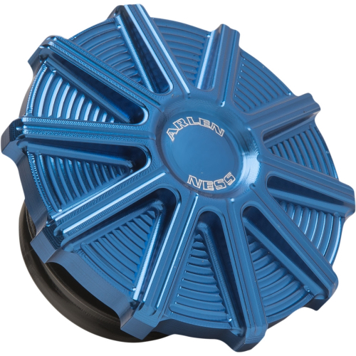 Arlen Ness - Arlen Ness Vented Gas Cap - 10-Gauge - Blue Anodized - 701-003