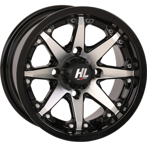 High Lifter Products - High Lifter Products HL10 Front/Rear Wheel - 12x7 - 4+3 Offset - 4/110 - Gloss Black - 12HL10-1110