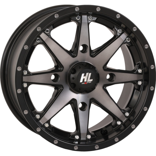 High Lifter Products - High Lifter Products HL10 Front/Rear Wheel - 14x7 - 5+2 Offset - 4/110 - Matte Black/Smoke - 14HL10-1610