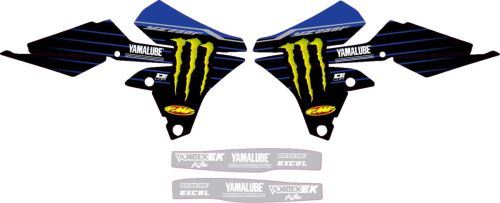 DCOR - DCOR 2022 Star Racing Yamaha Graphics Kit - Black - 10-50-302
