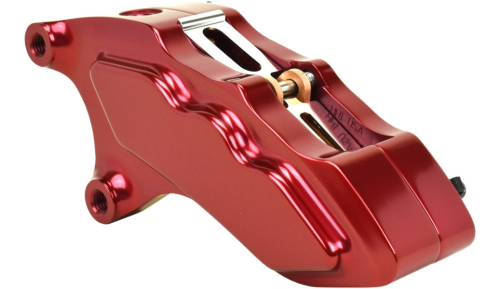 Hawg Halters Inc - Hawg Halters Inc 6-Piston Single Disc Front Brake Caliper - Red - LHSAR6013
