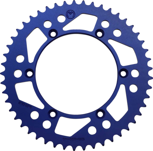 Moose Racing - Moose Racing Aluminum Rear Sprocket - 49T - Blue - 1211-822-49-12