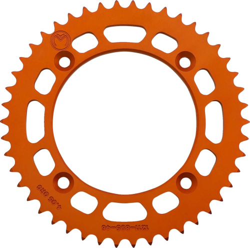 Moose Racing - Moose Racing Aluminum Rear Sprocket - 46T - Orange - 1211-895-46-14