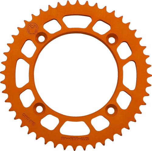Moose Racing - Moose Racing Aluminum Rear Sprocket - 48T - Orange - 1211-895-48-14