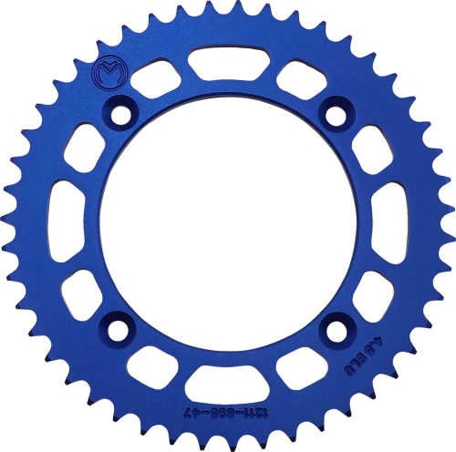 Moose Racing - Moose Racing Aluminum Rear Sprocket - 47T - Blue - 1211-895-47-12