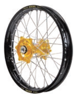 Dubya - Dubya MX Front Wheel with DID DirtStar Rim - 1.60x21 - Gold Hub/Black Rim - 70-4134GB