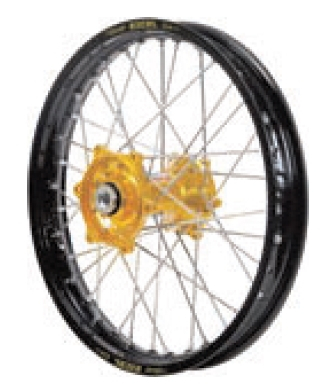 Dubya - Dubya MX Rear Wheel with Excel Rim - 1.85x16 - Gold Hub/Black Rim - 70-3143GB