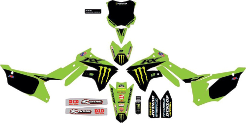 DCOR - DCOR 2022 Monster Energy Kawasaki Complete Kit - Black - 10-20-652