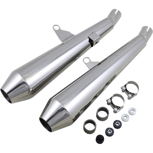 British Customs - British Customs Predator Pro Muffler for Triumph - Polished - BC902-101-V2-P