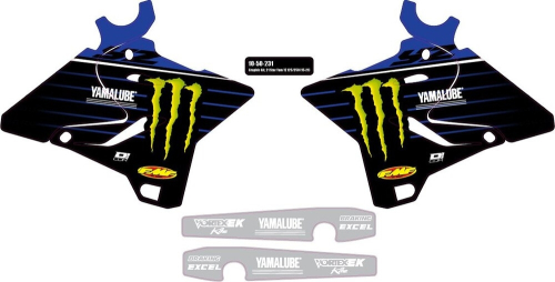 DCOR - DCOR 2022 Star Racing Yamaha Graphics Kit - Black - 10-50-402