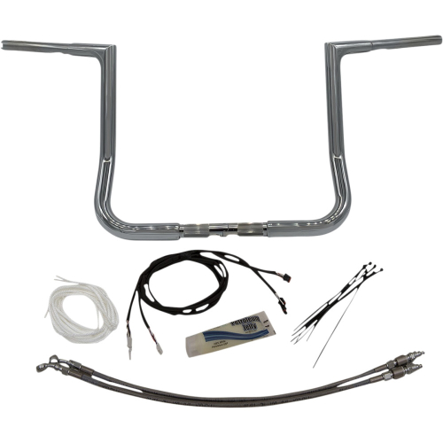 Fat Baggers, Inc. - Fat Baggers, Inc. 1-1/4in. EZ Install Handlebar Kit with Flat Top Handlebars - Chrome - 709214