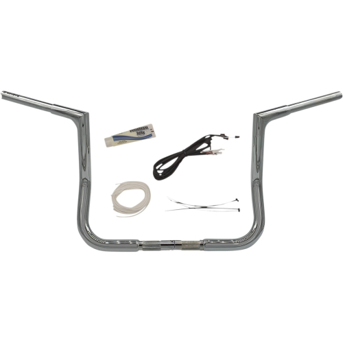Fat Baggers, Inc. - Fat Baggers, Inc. 1-1/4in. EZ Install Handlebar Kit with Flat Top Handlebars - Chrome - 709212
