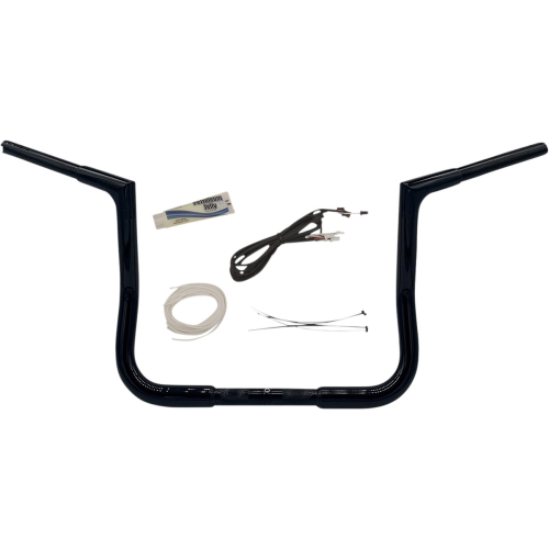 Fat Baggers, Inc. - Fat Baggers, Inc. 1-1/4in. EZ Install Handlebar Kit with Flat Top Handlebars - Gloss Black - 709212-B