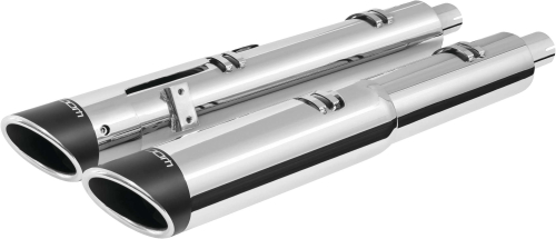 Freedom Performance - Freedom Performance 2-Step Slip-Ons for Indian - Chrome w/Black Slash Tip - IN00208