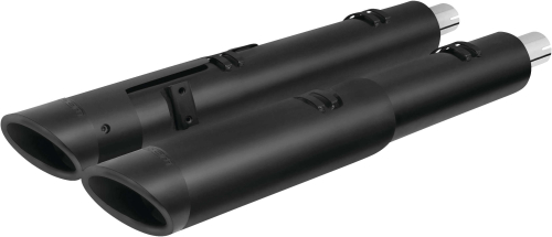 Freedom Performance - Freedom Performance 2-Step Slip-Ons for Indian - Black w/Pitch Black Slash Tip - IN00211
