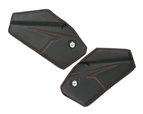 Pro Armor - Pro Armor Pro Armor Rear Door Knee Pads with Storage - Red - P1910Y321RD