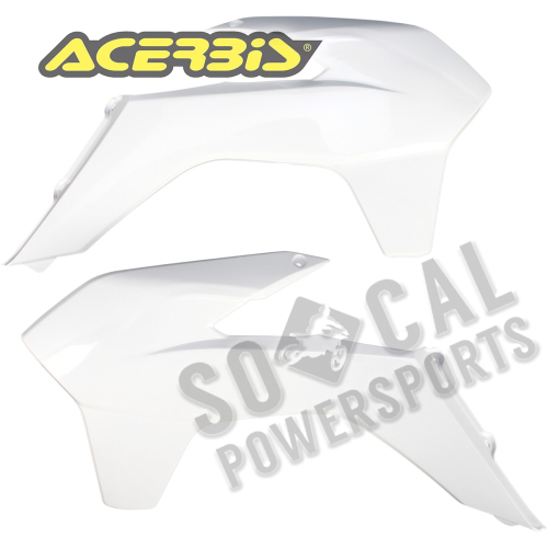 Acerbis - Acerbis Radiator Shrouds - White - 2314250002