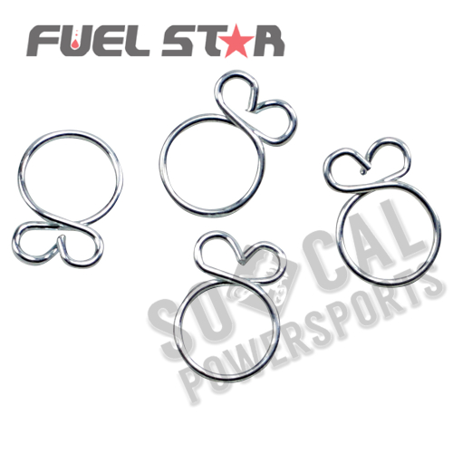 Fuel Star - Fuel Star Hose Clamp Refill Kit - 9.7mm Wire - Silver - FS00041