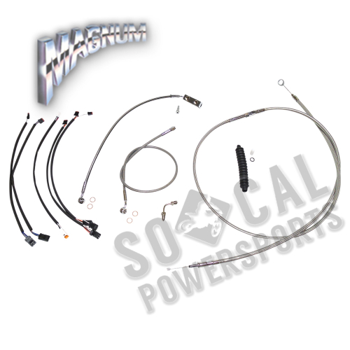 Magnum - Magnum Stainless Steel Handlebar Installation Kit with Chrome Fittings for 12-14in. Ape - 589941