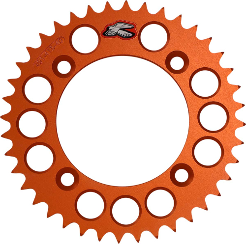 Renthal - Renthal Ultralight Rear Sprocket - Orange - 36T - 491--415-36P-OR