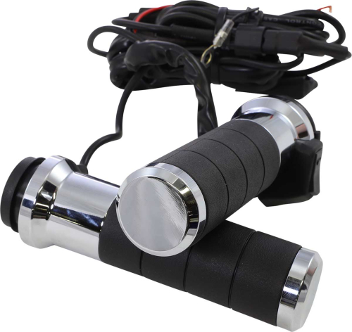Koso North America - Koso North America Throttle-By-Wire Titan-X Heated Grips - Chrome - AX068M00