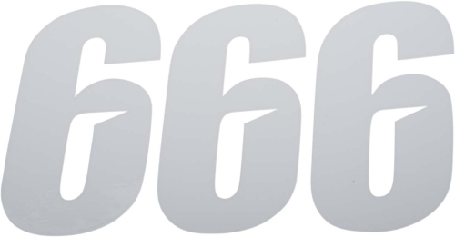 DCOR - DCOR Slash Series Individual Numbers 6in. - No.6 - White - 45-30-6