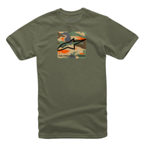 Alpinestars - Alpinestars Free Camo T-Shirt - 1232-72220-690L - Military Green - Large