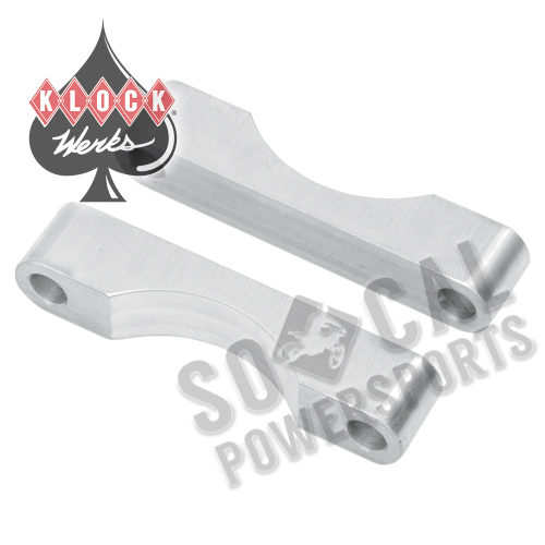 Klock Werks - Klock Werks WFB Benchmark Bagger Front Fender Blocks - Raw Finish - KWFS-01-0101