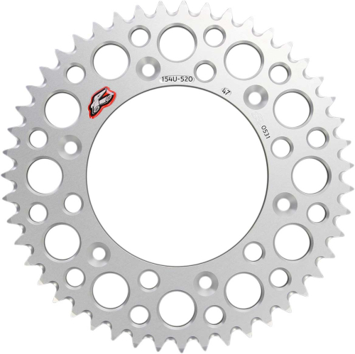 Renthal - Renthal Ultralight Rear Sprocket - Silver - 47T - 154U-520-47GRSI
