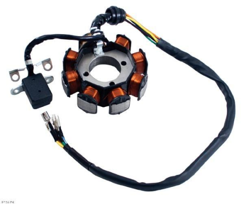 Outside Distributing - Outside Distributing 8 Coil Magneto/Stator - 3 Wire Male Plug/2 Loose Wire Female Adaptors - 08-0205