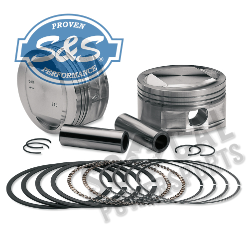 S&S Cycle - S&S Cycle Piston Kit (95ci. Big Bore) 3-7/8in. Bore, 9.7:1 Compression - 92-1200