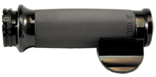 Avon Grips - Avon Grips Custom Contour Grips with Throttle Boss - Black - CC-86-ANO-BOSS