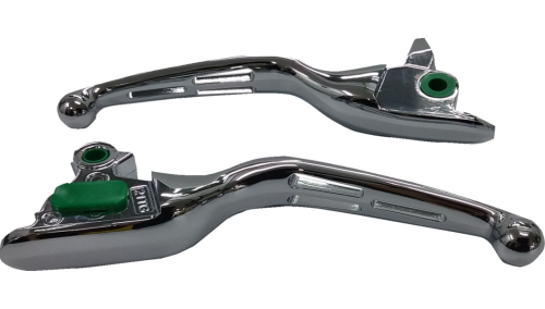 Drag Specialties - Drag Specialties Slotted Wide Blade Lever Set - Chrome - 0610-2255