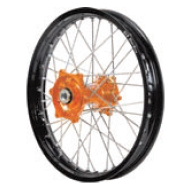 Dubya - Dubya MX Rear Wheel with Excel Rim - 2.15x19 - Orange Hub/Black Rim - 70-3067OB