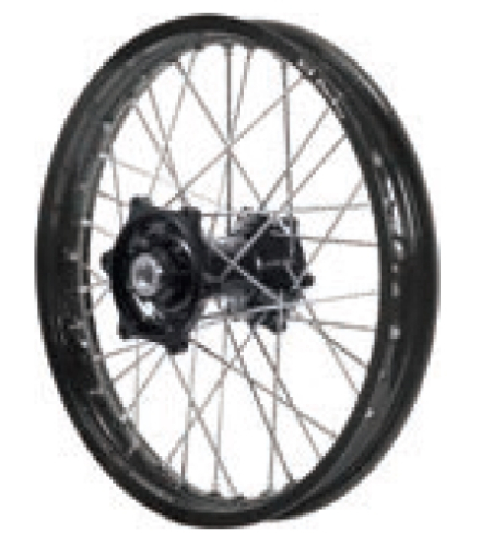 Dubya - Dubya MX Rear Wheel with DID DirtStar Rim - 2.15x19 - Black Hub/Black Rim - 70-4157BB