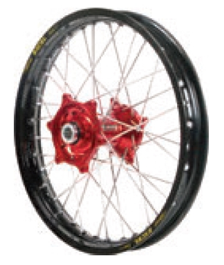 Dubya - Dubya MX Rear Wheel with DID DirtStar Rim - 1.85x19 - Red/Black - 70-4154RB
