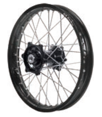 Dubya - Dubya MX Rear Wheel with DID DirtStar Rim - 2.15x19 - Black Hub/Black Rim - 70-4168BB
